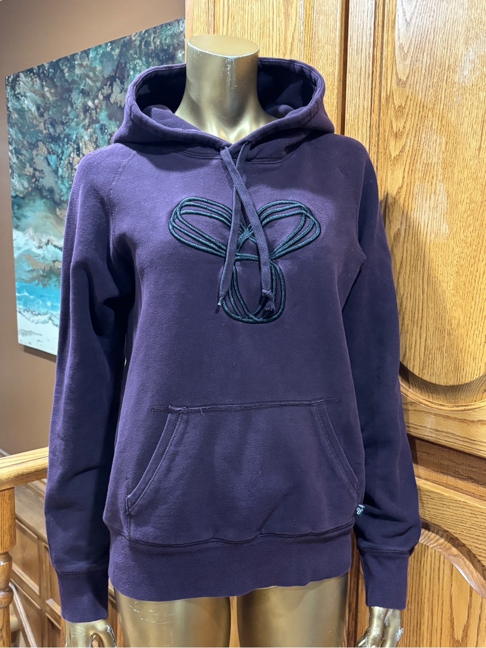 TNA Women's Hooded Pullover Sweatshirt in Deep Purple